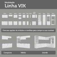 Torre Quente 60 Cm 1 Porta 3 Gavetas Branco Vik Madesa Branco - 10