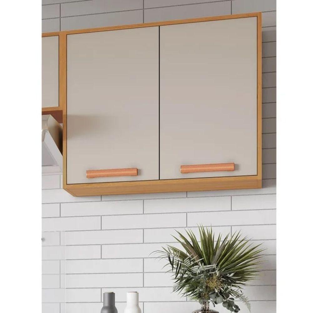 Armário Aéreo Napoles 80cm 2 Portas - Itatiaia Cinamomo-off White - 2