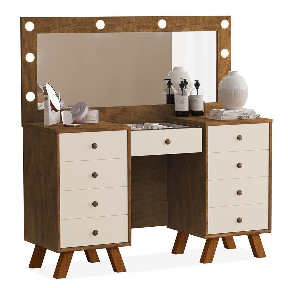 Penteadeira Camarim Mila Malbec-off White Sem Banqueta - Móveis Luapa Malbec-off White - 1