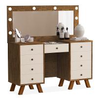 Penteadeira Camarim Mila Malbec-off White Sem Banqueta - Móveis Luapa Malbec-off White - 1