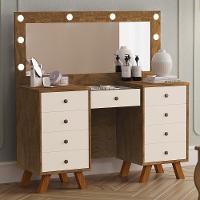 Penteadeira Camarim Mila Malbec-off White Sem Banqueta - Móveis Luapa Malbec-off White - 2