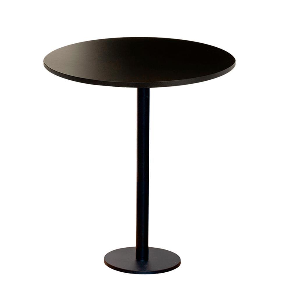 Mesa Pisa Beta Bistrô Fratini 107,50cm (a) Disco Redondo Preto Tampo Mdp Redondo Preto 70cm (l) - 1