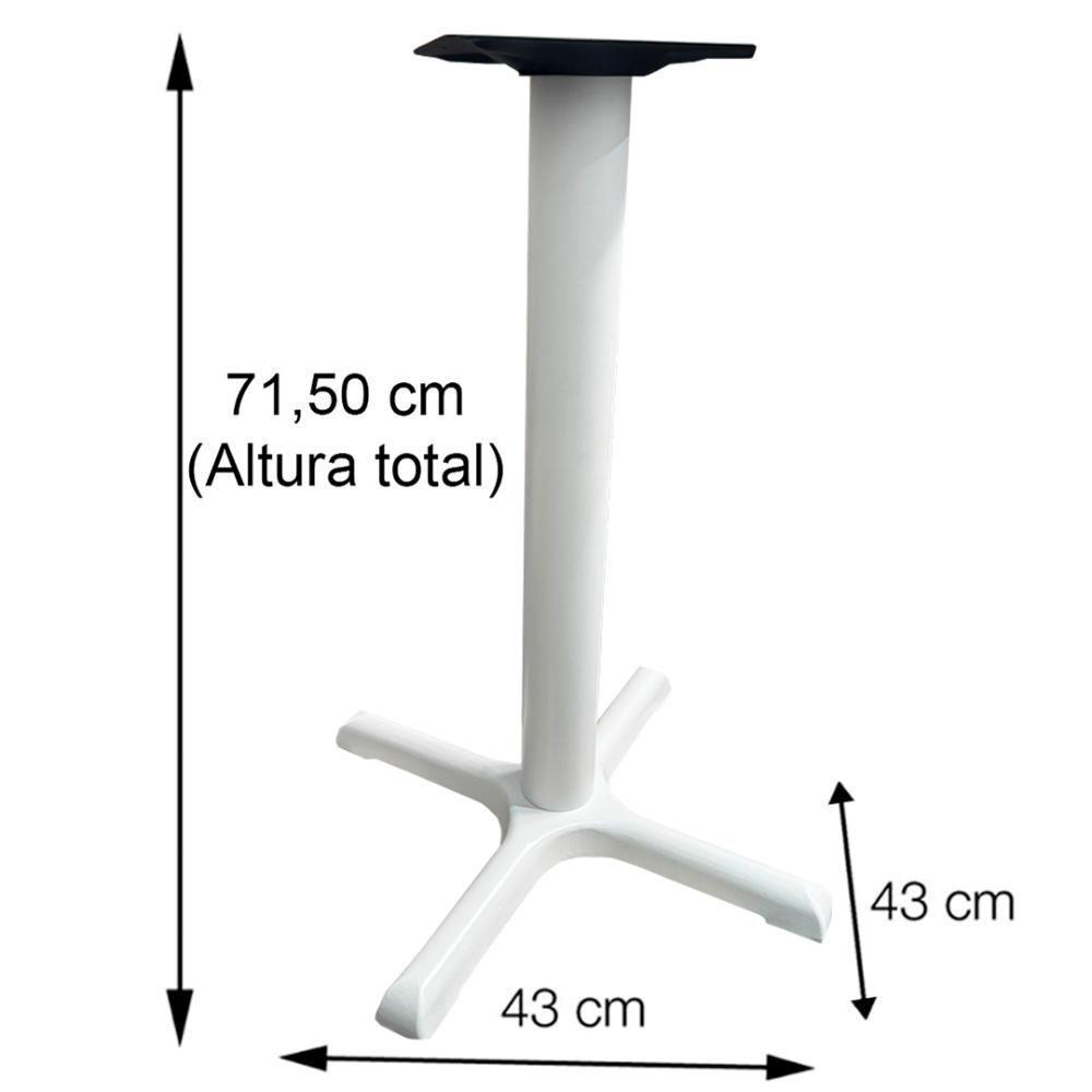Mesa ômega Ferro Branco 74 Cm (alt) Base Em X Tampo Mdp Redondo Branco 80 Cm (larg) X 2,50 Cm (alt) - 5