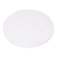 Mesa ômega Ferro Branco 74 Cm (alt) Base Em X Tampo Mdp Redondo Branco 80 Cm (larg) X 2,50 Cm (alt)