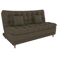 Sofa Cama 2 Lugares 185 Cm Duda Veludo Light B256 Milani Store Marrom Claro - 1