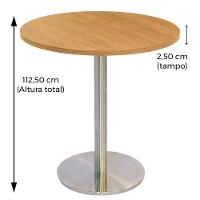 Mesa Bistrô Beta 112,50 Cm (alt) Disco Redondo Tampo Mdp Redondo 80 Cm (larg) X 2,50 Cm (alt) Samba - 2