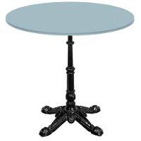 Base De Mesa Apus Em Ferro Preto 75 Cm (alt) Tampo Mdp Redondo Cinza 60 Cm (larg) X 2,5 Cm (alt) - 2