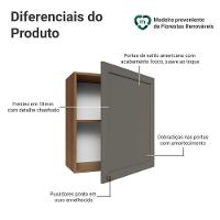 Armário Aéreo 60 Cm 1 Porta Vik Madesa Rustic/cinza - 3