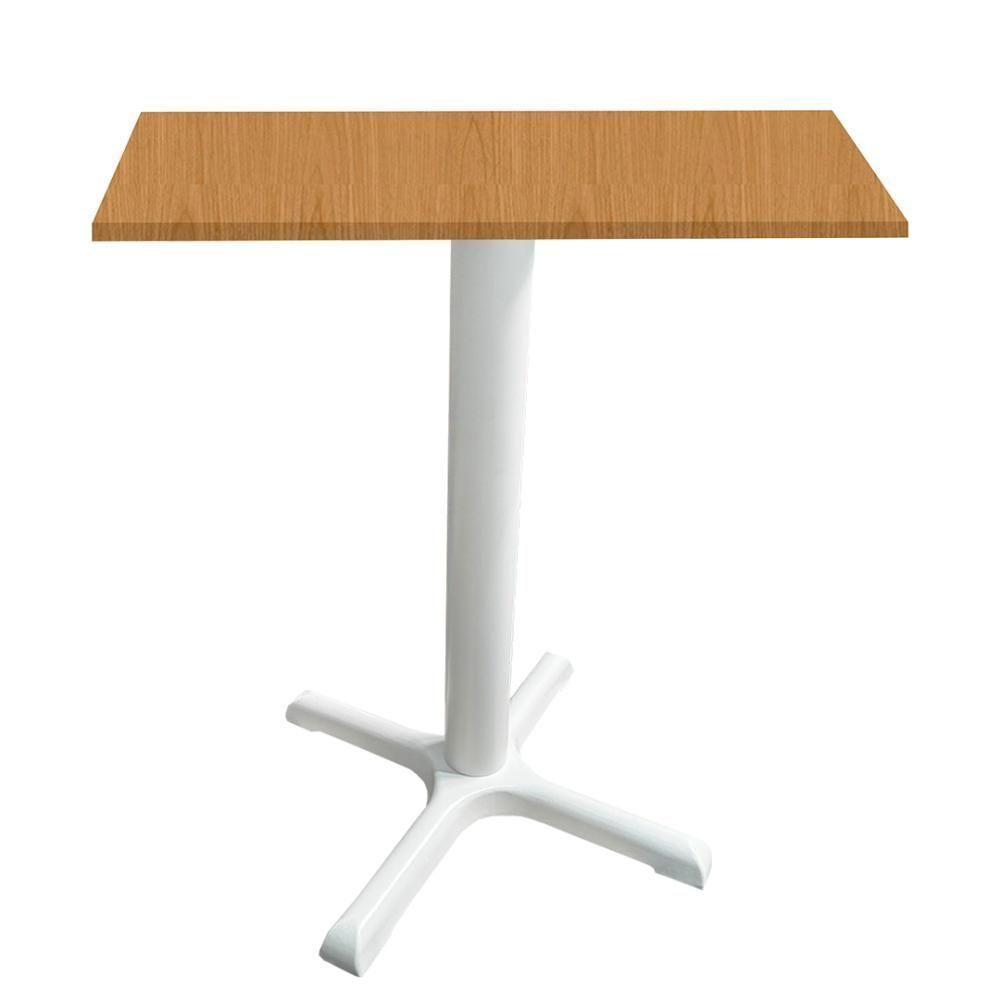 Mesa ômega Ferro Branco 74 Cm (alt) Base Em X Tampo Mdp Quadrado Samba 60 Cm (larg) X 2,50 Cm (alt) - 1