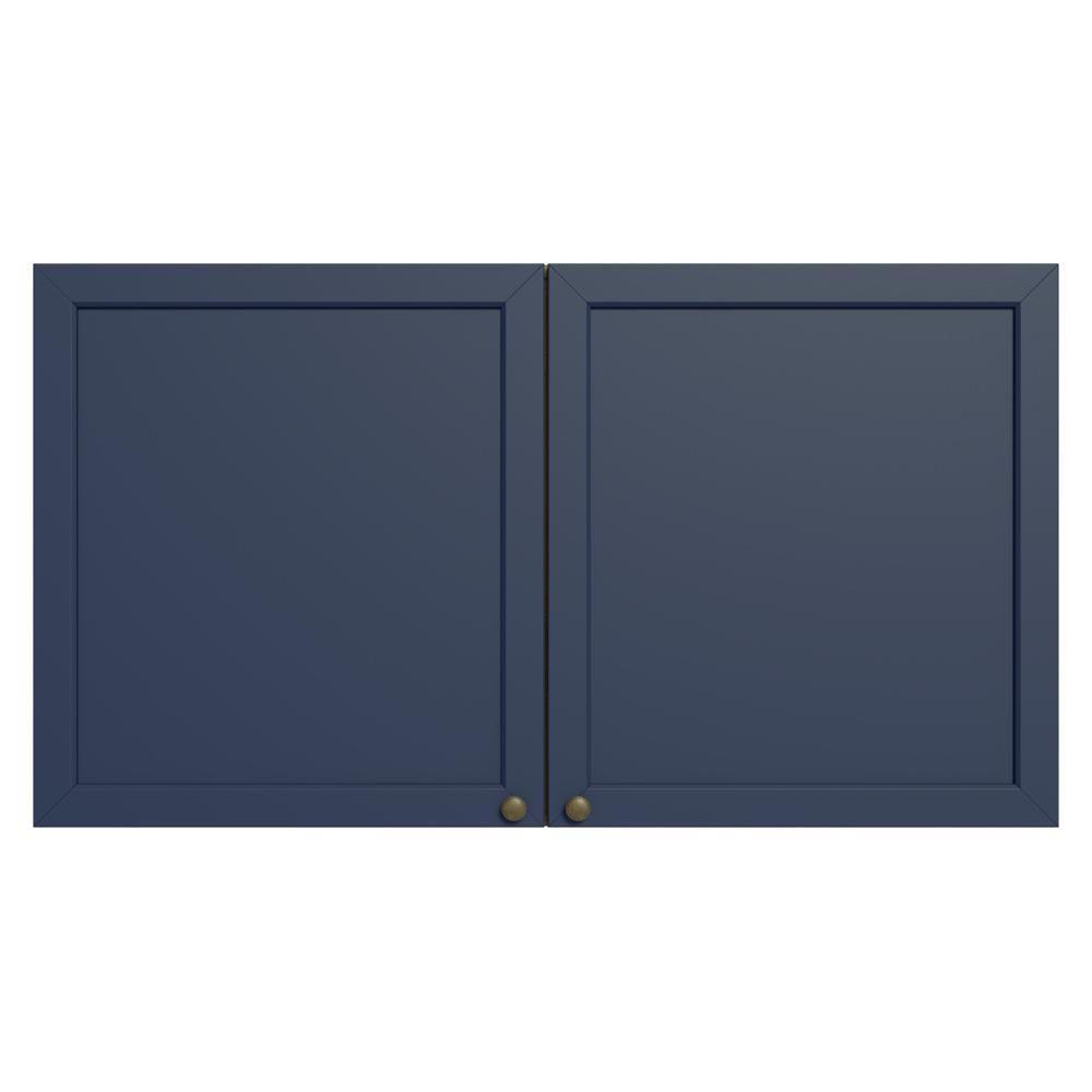 Armário Aéreo 120 Cm 2 Portas Vik Madesa Rustic/azul - 8