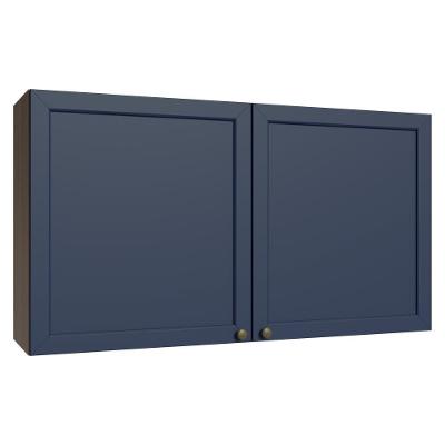 Armário Aéreo 120 Cm 2 Portas Vik Madesa Rustic/azul