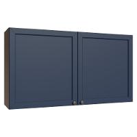 Armário Aéreo 120 Cm 2 Portas Vik Madesa Rustic/azul - 1