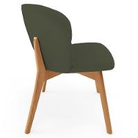 Kit 04 Cadeiras De Jantar E Estar Living Estofada Mia L02 Linho Verde Musgo - Lyam Decor - 6