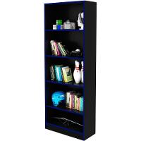 Estante Multiuso Gamer Livreiro Office 5 Prateleiras Preto/azul - 1