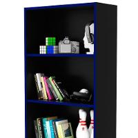 Estante Multiuso Gamer Livreiro Office 5 Prateleiras Preto/azul - 5