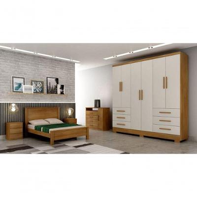 Guarda Roupa Solteiro Com Pés 6 Portas 6 Gavetas - Berlim-cumaru-fendi - Móveis Novo Horizonte