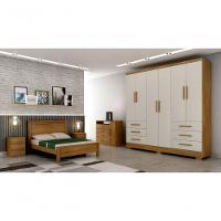 Guarda Roupa Solteiro Com Pés 6 Portas 6 Gavetas - Berlim-cumaru-fendi - Móveis Novo Horizonte - 1