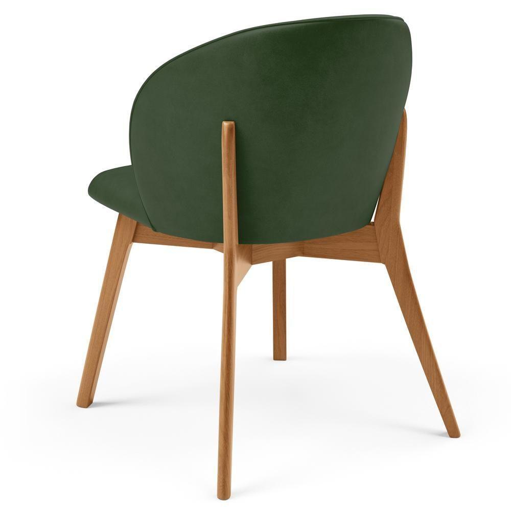 Kit 04 Cadeiras De Jantar E Estar Living Estofada Mia L02 Couríssimo Verde Musgo - Lyam Decor - 7