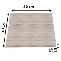 Mesa Pisa Beta Bistrô Fratini 107,50cm (a) Disco Redondo Inox Tampo Mdp Quadrado Castanheira 80cm(l) - 7