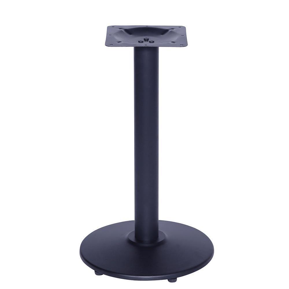 Mesa Zeta Ferro Preto 75 Cm (alt) Disco Redondo Tampo Mdp Redondo 60 Cm (larg) X 2,5 Cm (alt) Samba - 3