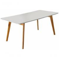 Mesa De Jantar Com Vidro Madeira Maciça - Slim-1,80x0,90m - Móveis Mundial - 1