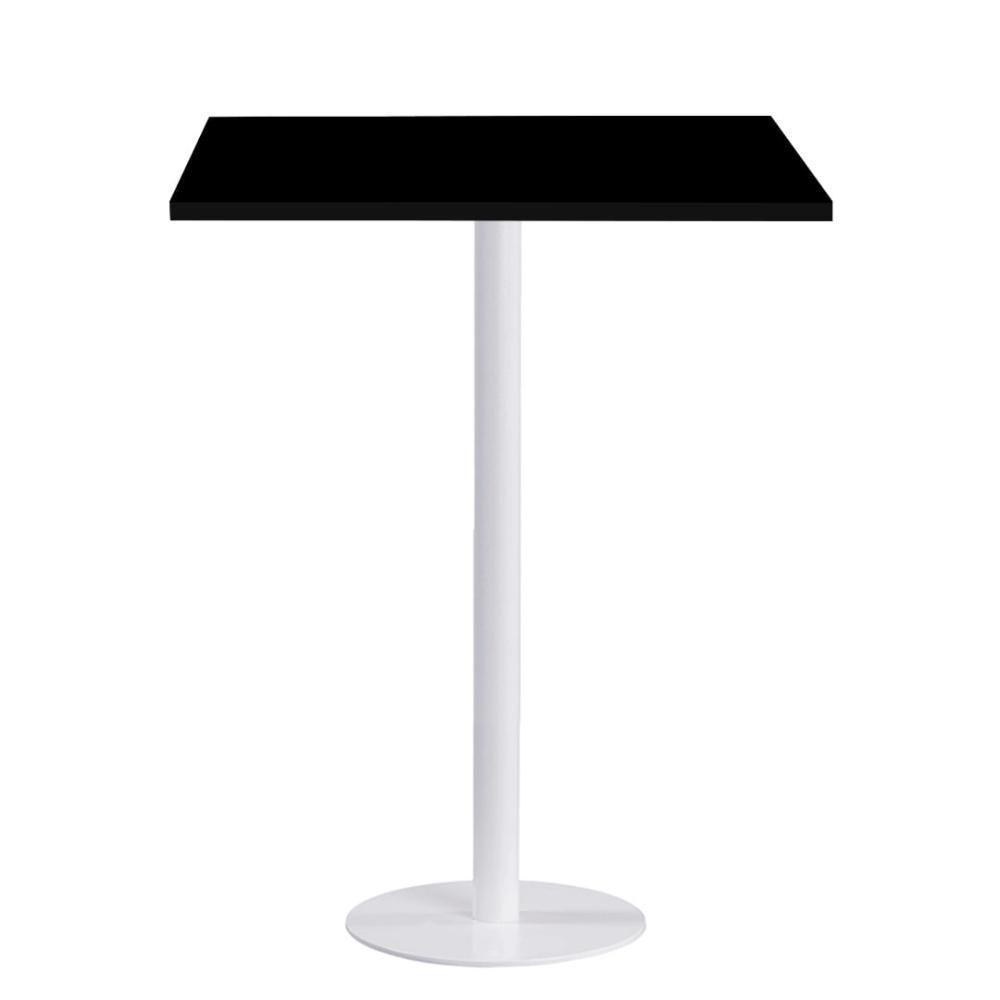 Mesa Pisa Beta Bistrô Fratini 107,50cm (a) Disco Redondo Branco Tampo Mdp Quadrado Branco 80cm( L) - 1