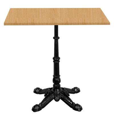 Base De Mesa Apus Em Ferro Preto 75 Cm (alt) Tampo Mdp Quadrado Samba 80cm (larg) X 2,5cm Alt