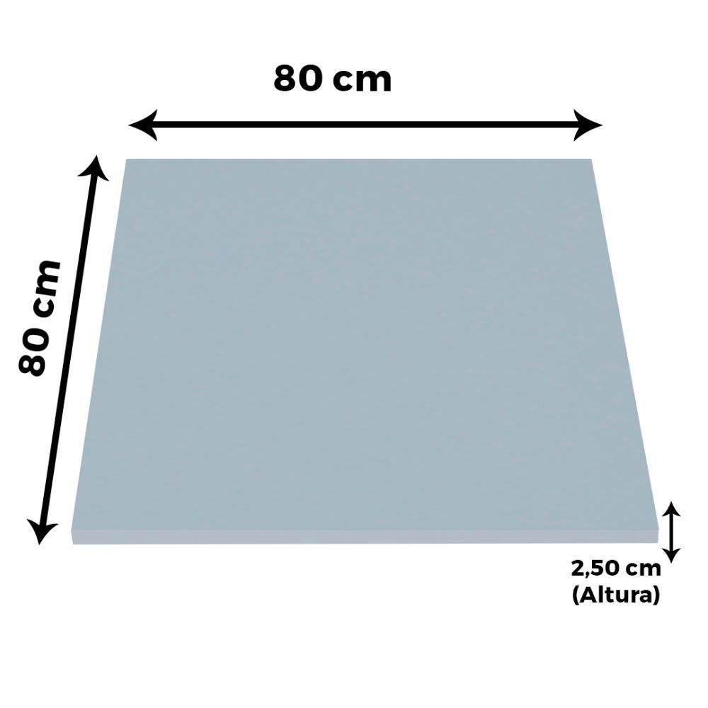 Mesa Pisa Beta Bistrô Fratini 107,50cm (a) Disco Redondo Branco Tampo Mdp Quadrado Cinza 80cm (l) - 5