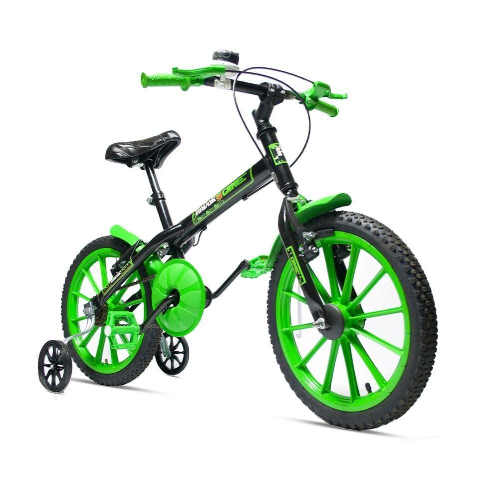 Bicicleta Aro 16 Infantil Com Rodinhas E Buzina 3 A 7 Anos Meninos Meninas Verde - 3