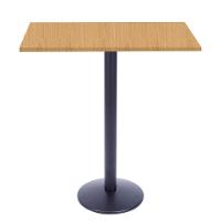 Mesa Bistrô Zeta Ferro Preto 111,50 Cm Alt Base Disco Tampo Mdp Quadrado 60 Cm Larg X 2,50 Cm Samba - 1