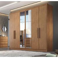 Guarda Roupa Casal Com Espelho 6 Portas 6 Gavetas - Linea-cumaru - Móveis Novo Horizonte - 2