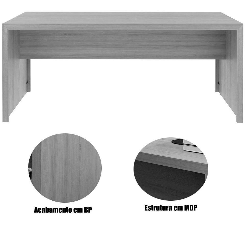 Mesa Para Escritório Escrivaninha 180 Cm Nogal - 2