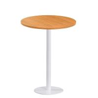 Mesa Pisa Beta Bistrô Fratini 107,50cm (a) Disco Redondo Branco Tampo Mdp Redondo Samba 80cm (l) - 1