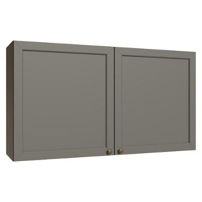 Armário Aéreo 120 Cm 2 Portas Vik Madesa Rustic/cinza