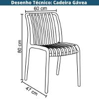 Kit 4 Cadeiras Empilhável área Externa Gávea Cancun Rivatti Monobloco Em Polipropileno Preto - 3