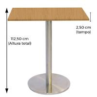 Mesa Bistrô Beta 112,50 Cm (alt) Disco Redondo Tampo Mdp Redondo 70 Cm (larg) X 2,50 Cm (alt) Samba - 2