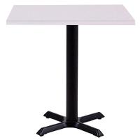Mesa ômega Ferro Preto 74 Cm (alt) Base Em X Tampo Mdp Quadrado 60 Cm (larg) X 2,50 Cm (alt) Branco - 1