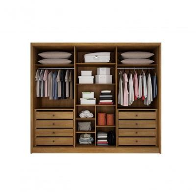 Guarda Roupa Casal Himalaia 6 Portas de Bater 8 Gavetas Himalaia-Cumaru-Fendi MDF