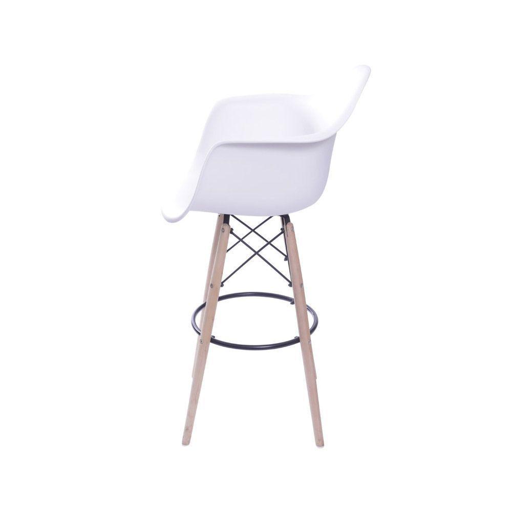 Banqueta Eames Dkr Com Braço Branco - 3