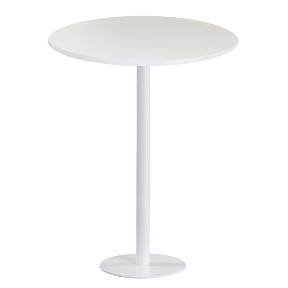 Mesa Pisa Beta Bistrô Fratini 107,50cm (a) Disco Redondo Branco Tampo Mdp Redondo Branco 70cm (l) - 1
