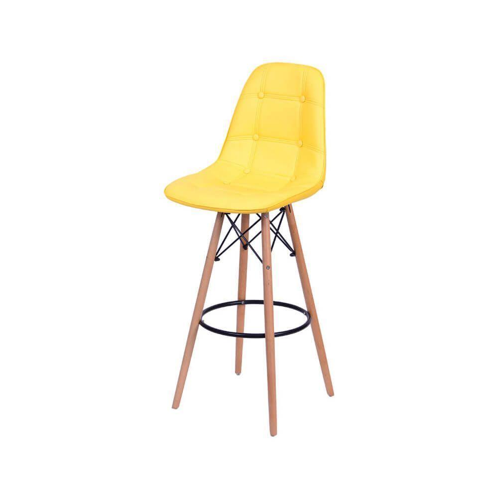 Banqueta Eames Dkr Botonê Amarela - 1