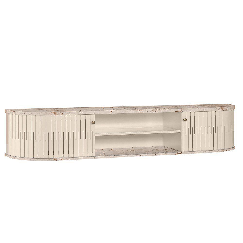 Rack Suspenso Para Sala Algarve - 7 Decor Calacata E Off White - 3