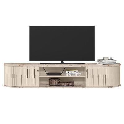 Rack Suspenso Para Sala Algarve - 7 Decor Calacata E Off White