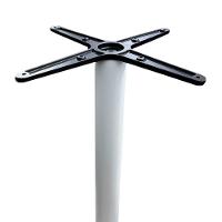 Mesa Pisa Beta Bistrô Fratini 107,50cm (a) Disco Redondo Branco Tampo Mdp Quadrado Walnut 70cm (l)