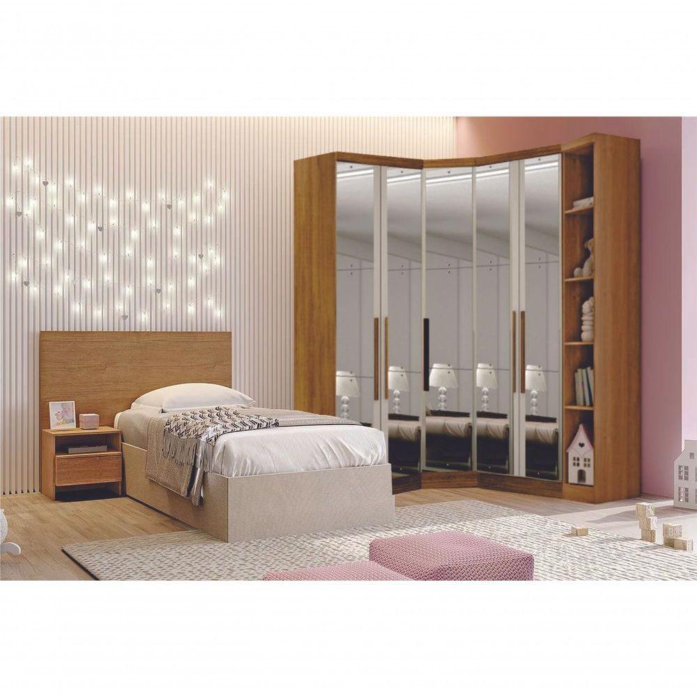 Modulado Closet Completo Espelhado 5 Portas 6 Gavetas - Linea-cumaru - Móveis Novo Horizonte - 1