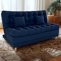 Sofa Cama 2 Lugares 185 Cm Duda Veludo Maserati Milani Store Azul - 2