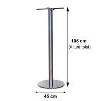 Mesa Pisa Beta Bistrô Fratini 107,50cm (a) Disco Redondo Inox Tampo Mdp Quadrado Walnut 80cm (l) - 5