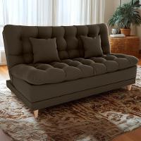 Sofa Cama 2 Lugares 185 Cm Duda Veludo Maserati Milani Store Marrom - 2