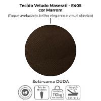 Sofa Cama 2 Lugares 185 Cm Duda Veludo Maserati Milani Store Marrom - 5