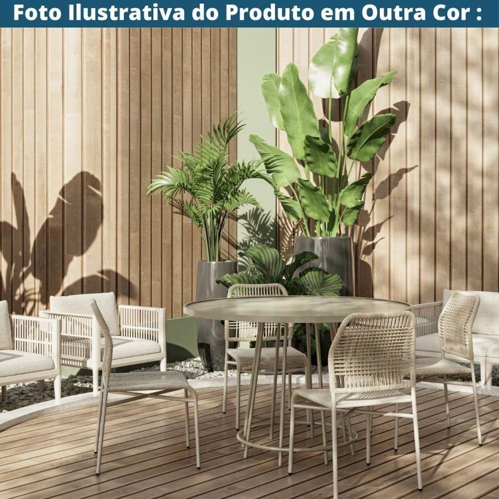 Kit 4 Cadeiras Empilhável Leme Fratini Aço Verde Assento E Encosto Trama De Corda Náutica Verde - 9